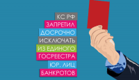 КС РФ запретил досрочно исключать из Единого Госреестра юр. лиц-банкротов