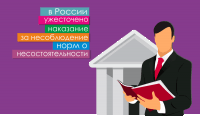 В России ужесточено наказание за несоблюдение норм о несостоятельности